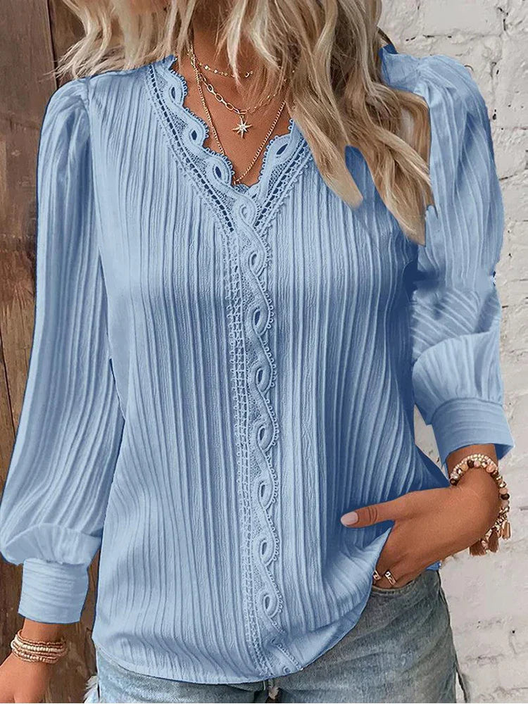 Christine | Bluse mit Premium-Spitzendetails